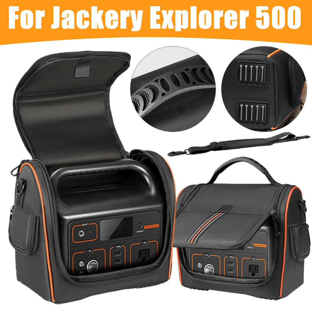 Power Outdoor Jackery - กระเป๋าใส่อุปกรณ์กันน้ำแบบพกพา กระเป๋าสะพายไหล่สำหรับใช้งานกลางแจ้ง กระเป๋าคาดลำตัวสำหรับเครื่องสำรองไฟแบบพกพา Jackery Explorer 500
