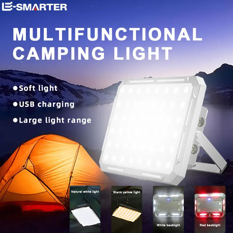 Outdoor Power For Lights - ไฟ LED สำหรับเต็นท์แคมป์ปิ้งแบบชาร์จไฟได้ ไฟฉายกำลังสูง ไฟฉุกเฉินกลางแจ้ง กันน้ำ