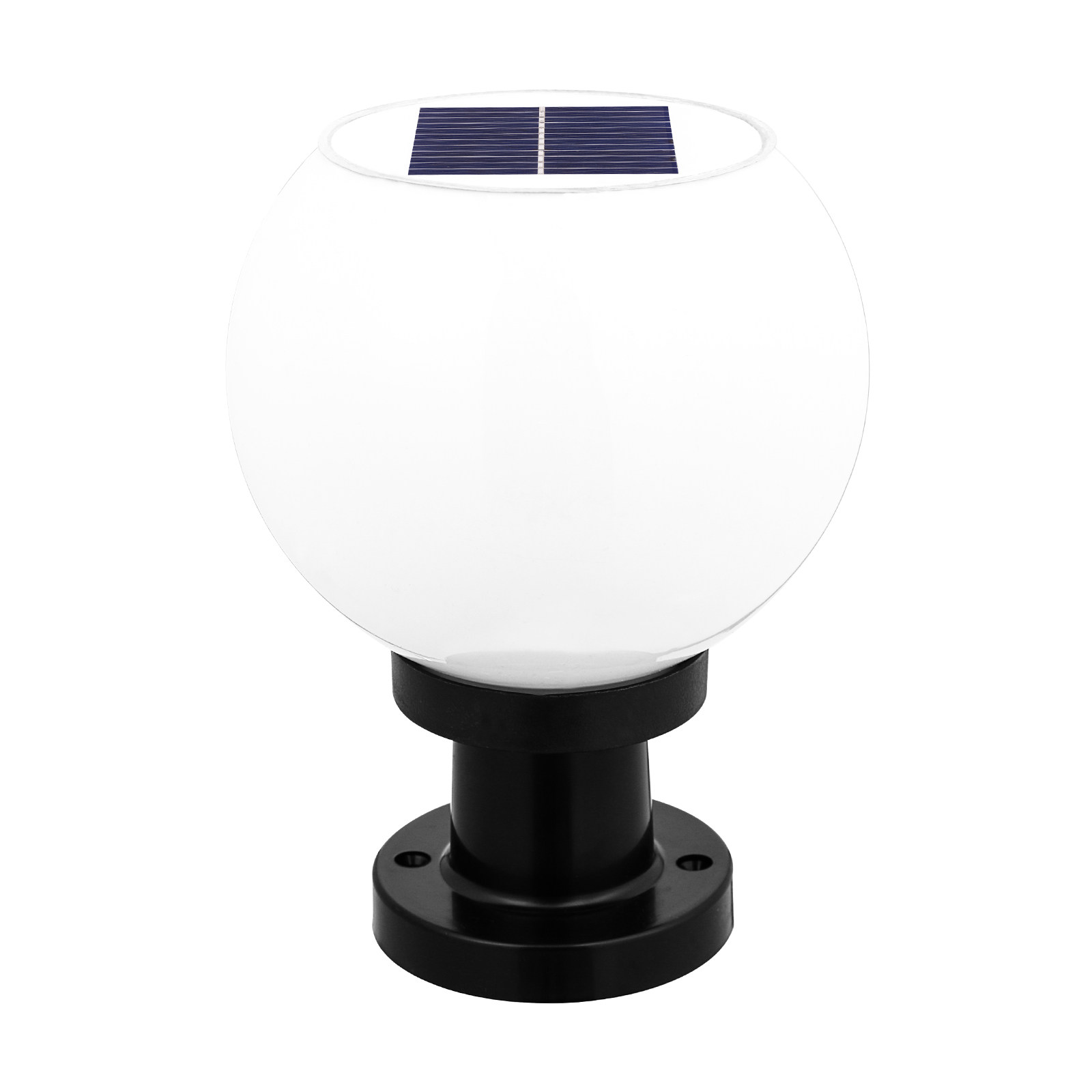 Outdoor Power For Lights - 1 โคมไฟติดผนังทรงกลม LED พลังงานแสงอาทิตย์ สีขาว กันน้ำ