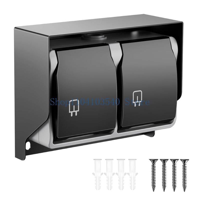 Outdoor Power Outlet Waterproof - 02DC Electrical Outlet ครัวเรือนสองหลุมพร้อมซ็อกเก็ตพลังงานกลางแจ้ง
