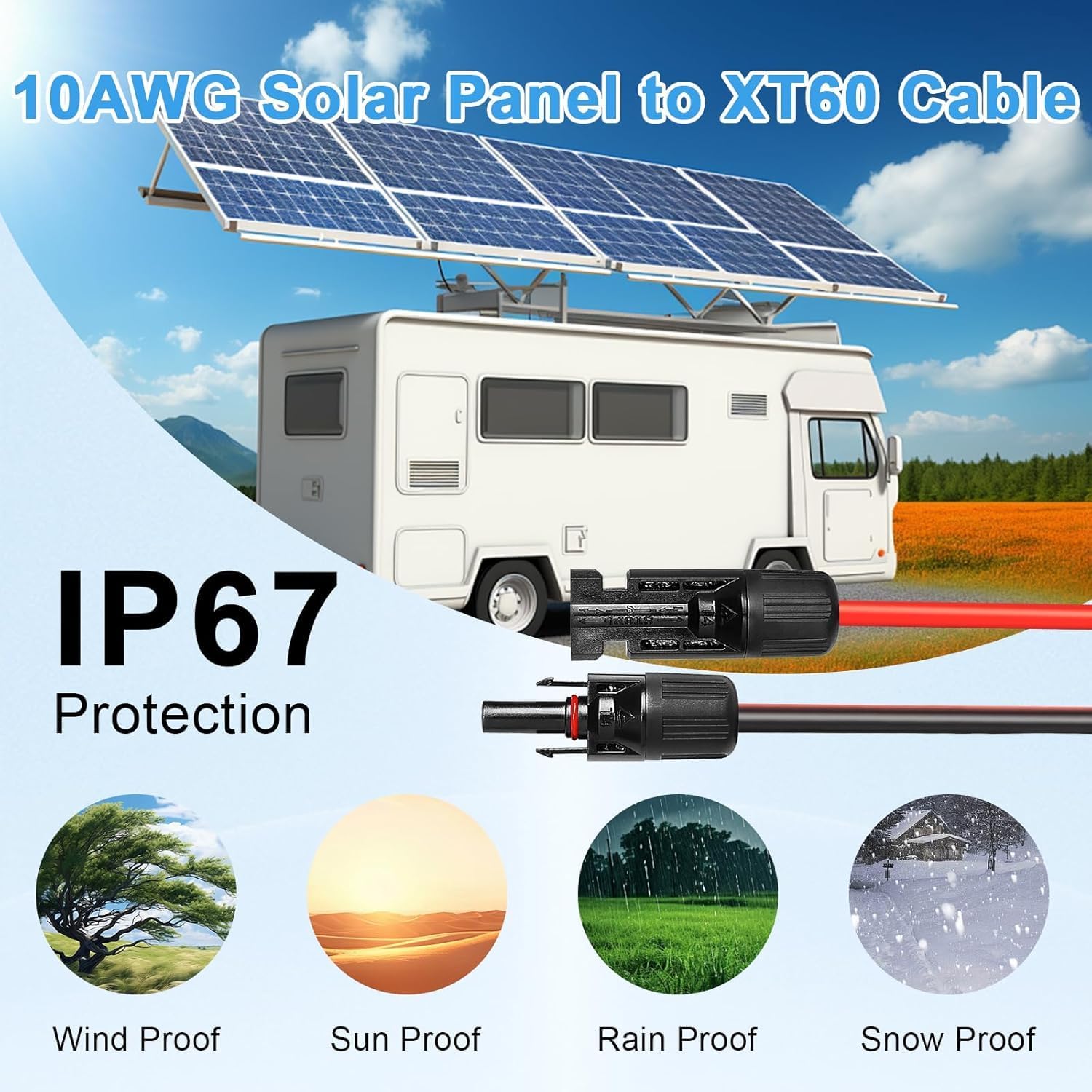 สายต่อโซลาร์เซลล์แบบ XT60 ขนาด - Panel Power Outdoor บทวิจารณ์และราคา
