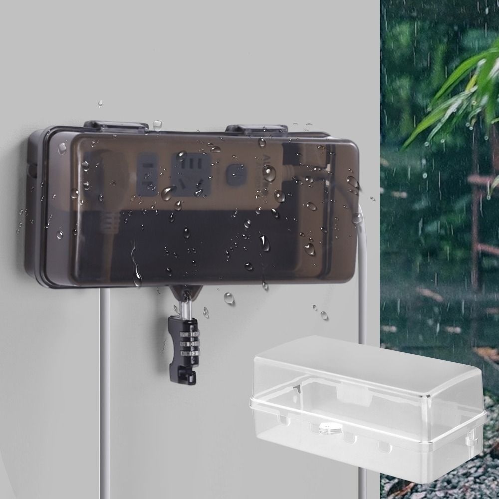 กล่องปลั๊กพลาสติกทนทาน ป้องกัน - Outdoor Power Outlet Waterproof บทวิจารณ์และราคา
