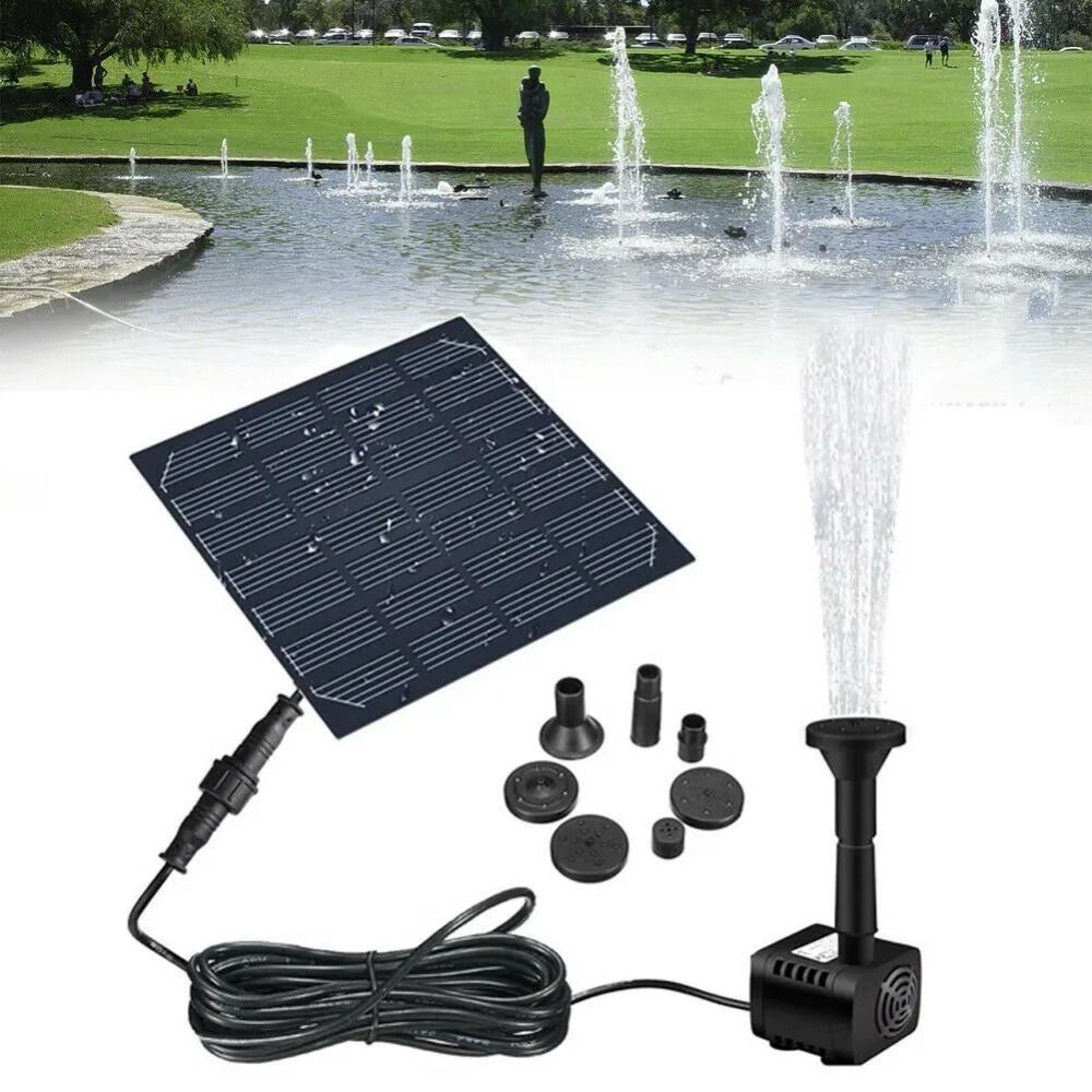 ปั๊มน้ำพุพลังงานแสงอาทิตย์ขนาด - Panel Power Outdoor บทวิจารณ์และราคา