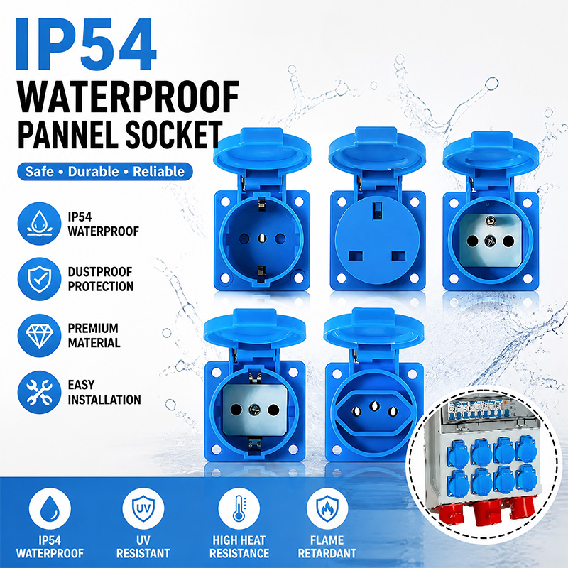 IP54 16A ปลั๊กไฟอุตสาหกรรมแบบก - Outdoor Power Outlet Waterproof บทวิจารณ์และราคา