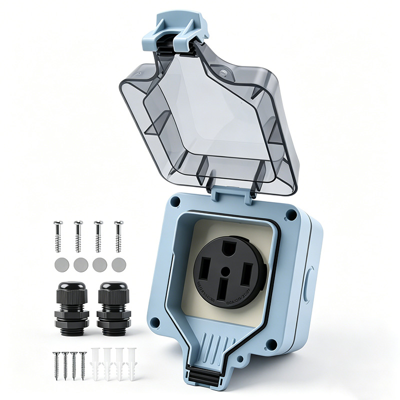 กล่องปลั๊กไฟกลางแจ้งกันน้ำ IP6 - Outdoor Power Outlet Waterproof บทวิจารณ์และราคา