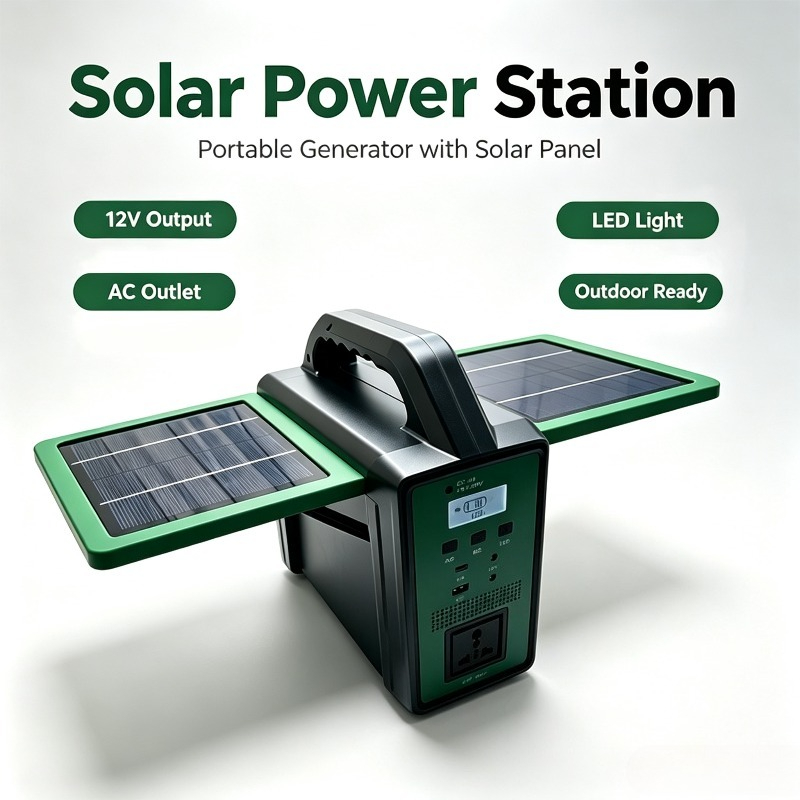 แผงโซลาร์เซลล์แบบพกพา 300W พร้ - Panel Power Outdoor บทวิจารณ์และราคา