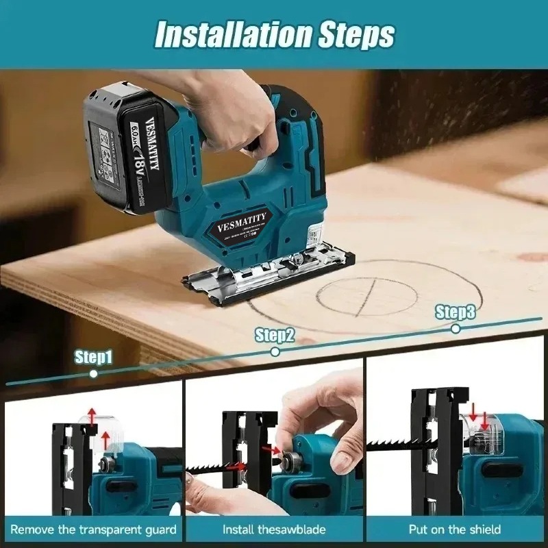 เลื่อยจิ๊กซอว์ไร้สาย DJV182Z 3 - Electric Chainsaw Battery บทวิจารณ์และราคา