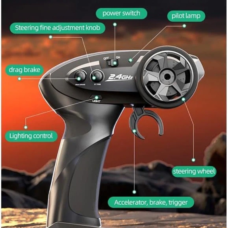 ฮวงป๋อ 1 16 4WD RC รถบรรทุกไต่ - Outdoor Power Meter Bike บทวิจารณ์และราคา